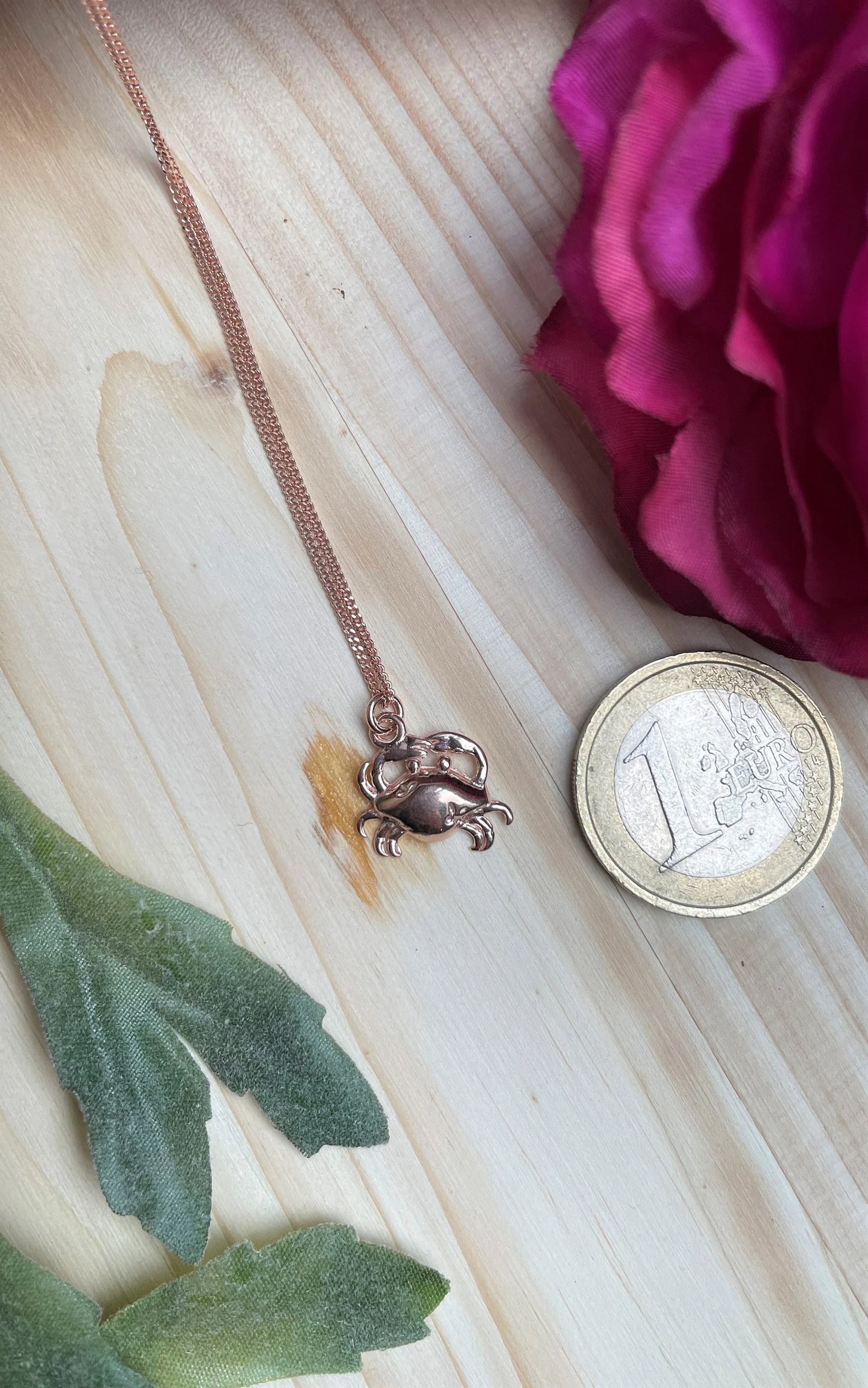 925 Silberkette mit Krebs Anhänger – Sternzeichen Kette in Silber, Gold oder Roségold