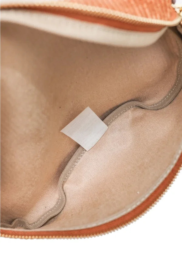 Gürteltasche aus Samtstoff Kamel — Kamel
