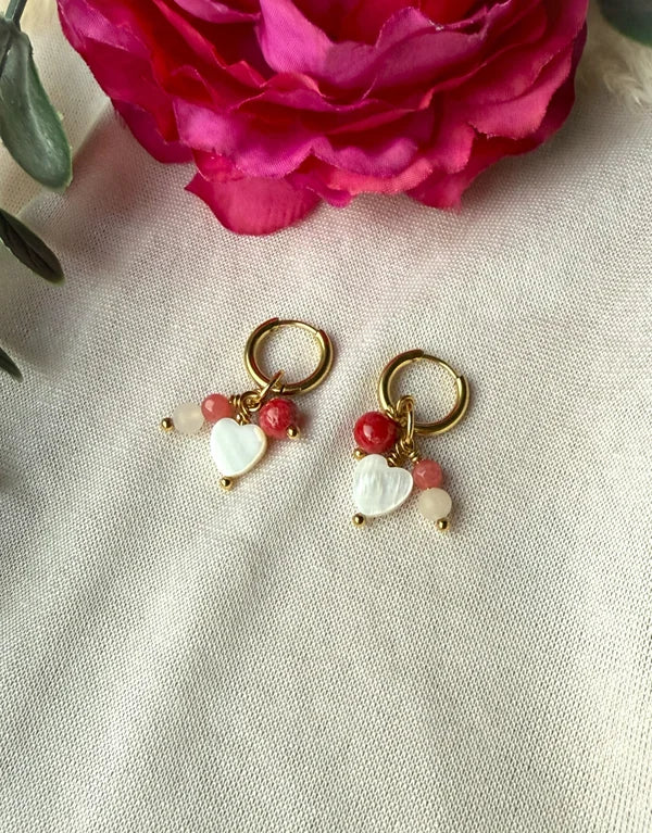 Herz Schmuckset "pink Rosi" aus goldenem Edelstahl – zart, romantisch & zeitlos