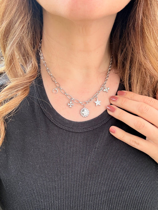 ✨ Edelstahl Charm Kette „Celestial Dream“