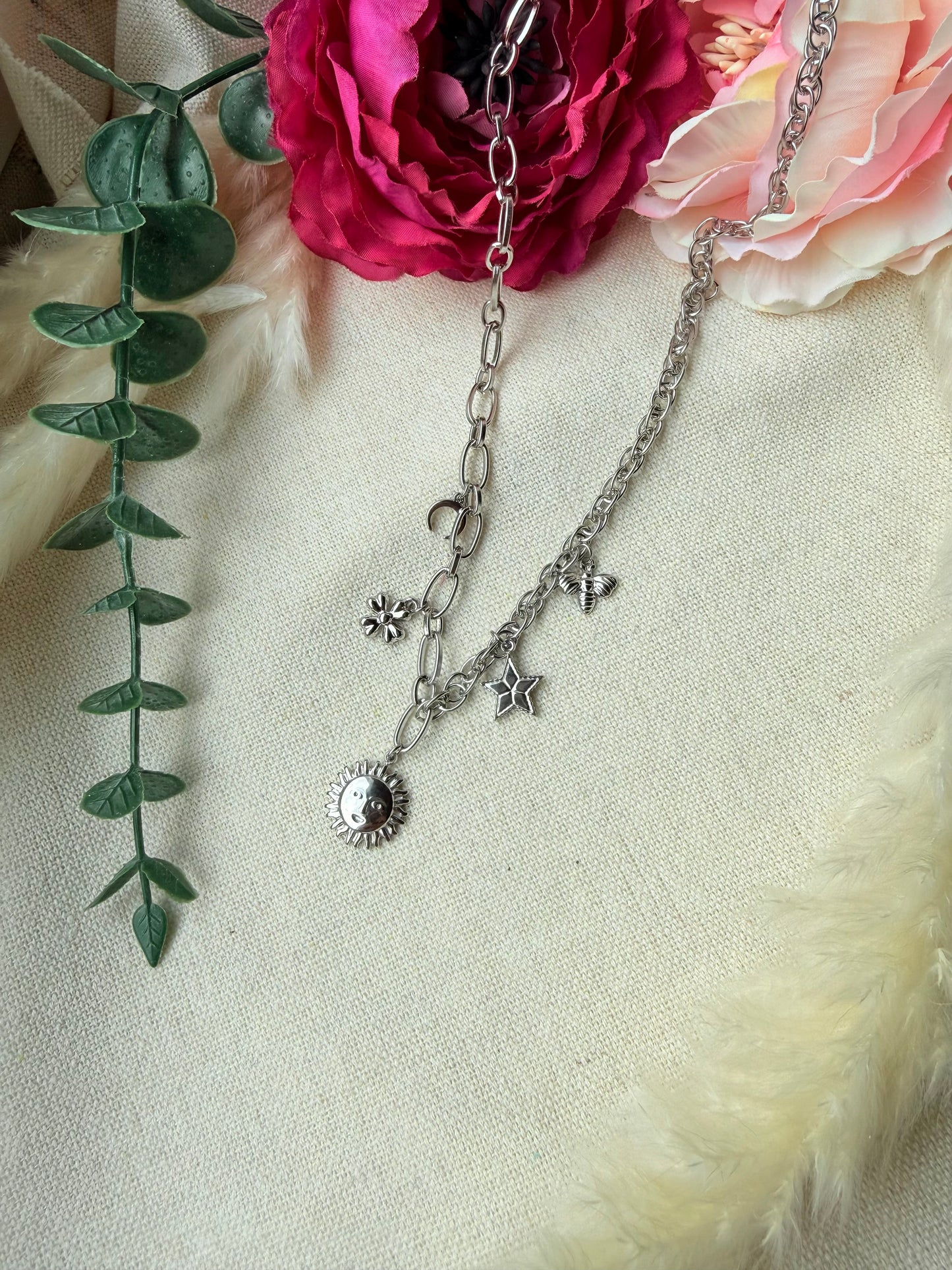 ✨ Edelstahl Charm Kette „Celestial Dream“
