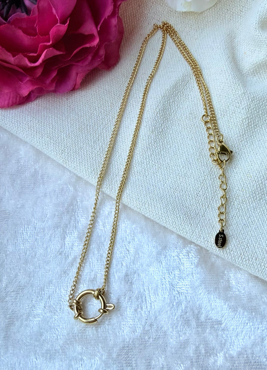 Edelstahlkette mit Wechselanhänger – Charm Kette zum Anhänger wechseln | Gold