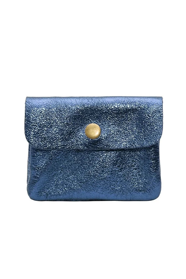 Kleines Lederportemonnaie Metallic "Sina"