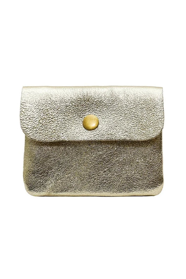 Kleines Lederportemonnaie Metallic "Sina"