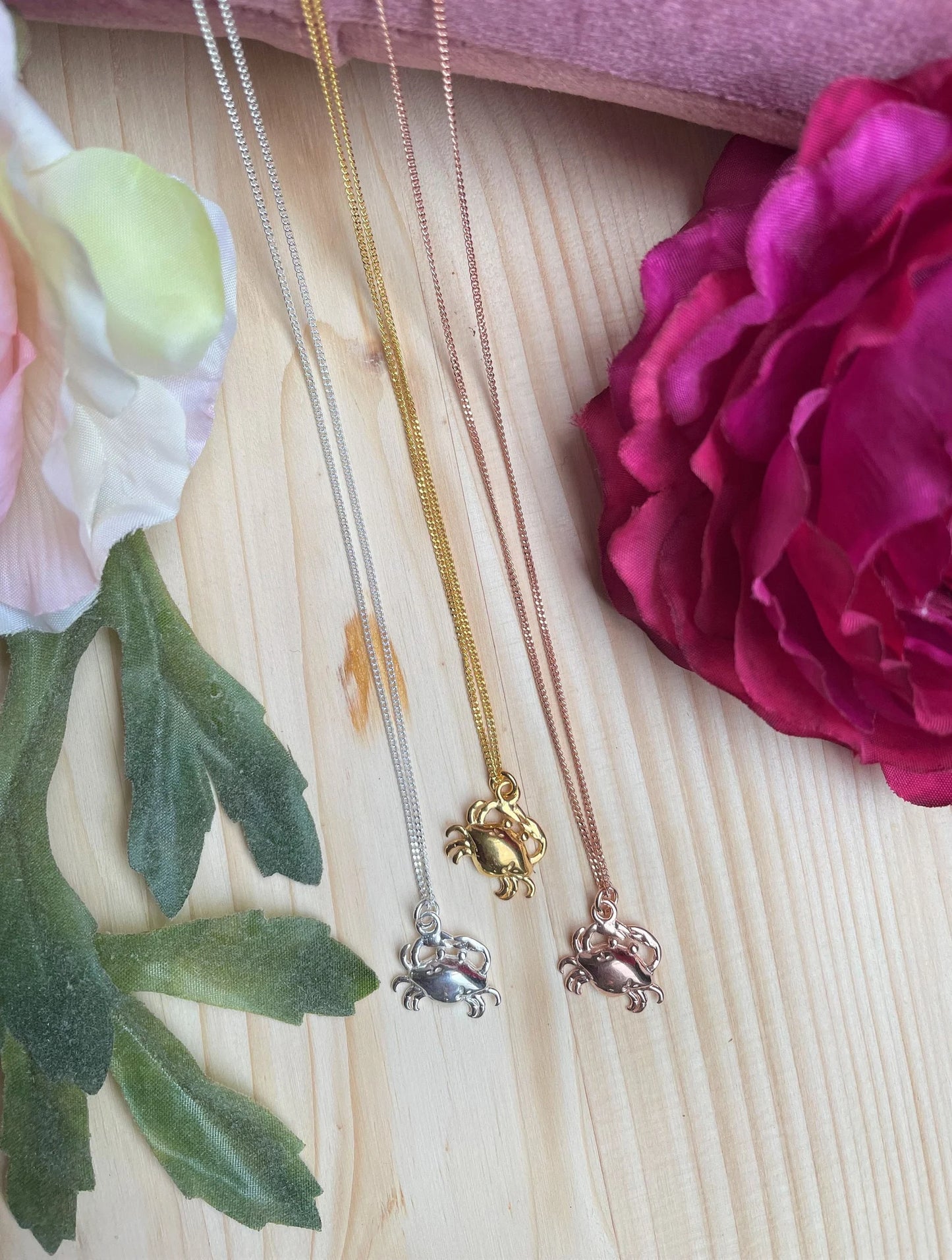 925 Silberkette mit Krebs Anhänger – Sternzeichen Kette in Silber, Gold oder Roségold