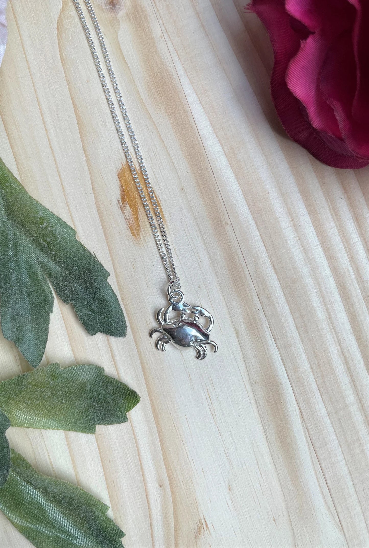 925 Silberkette mit Krebs Anhänger – Sternzeichen Kette in Silber, Gold oder Roségold
