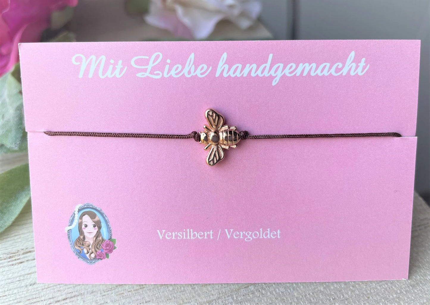 Bienen Armband Verstellbares Glücksarmband für Damen