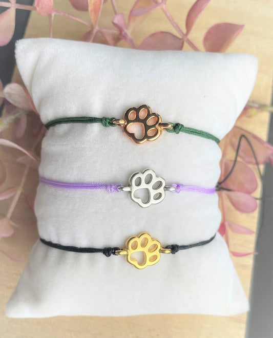 Pfoten Armband – Verstellbares Freundschaftsarmband für Tierliebhaber