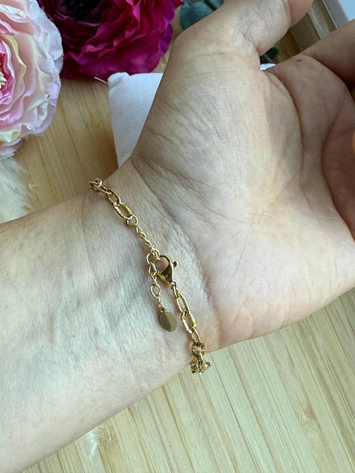 Edelstahl Armband Gold mit Anhängern – Mond & Stern