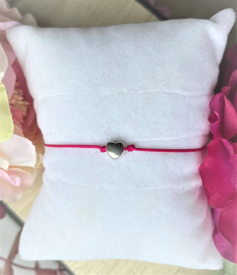 Filigranes Herz Armband versilbert oder vergoldet – Verstellbares Damenarmband mit Herz