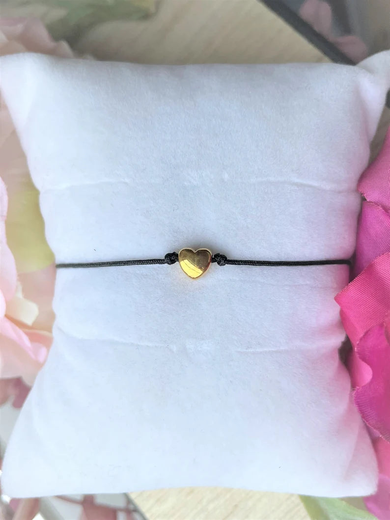 Filigranes Herz Armband versilbert oder vergoldet – Verstellbares Damenarmband mit Herz