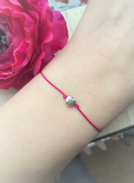 Filigranes Herz Armband versilbert oder vergoldet – Verstellbares Damenarmband mit Herz