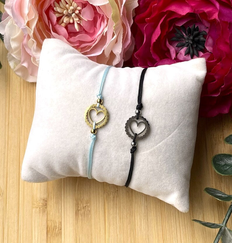 Edelstahl Armband mit Herz - Filigranes Armband