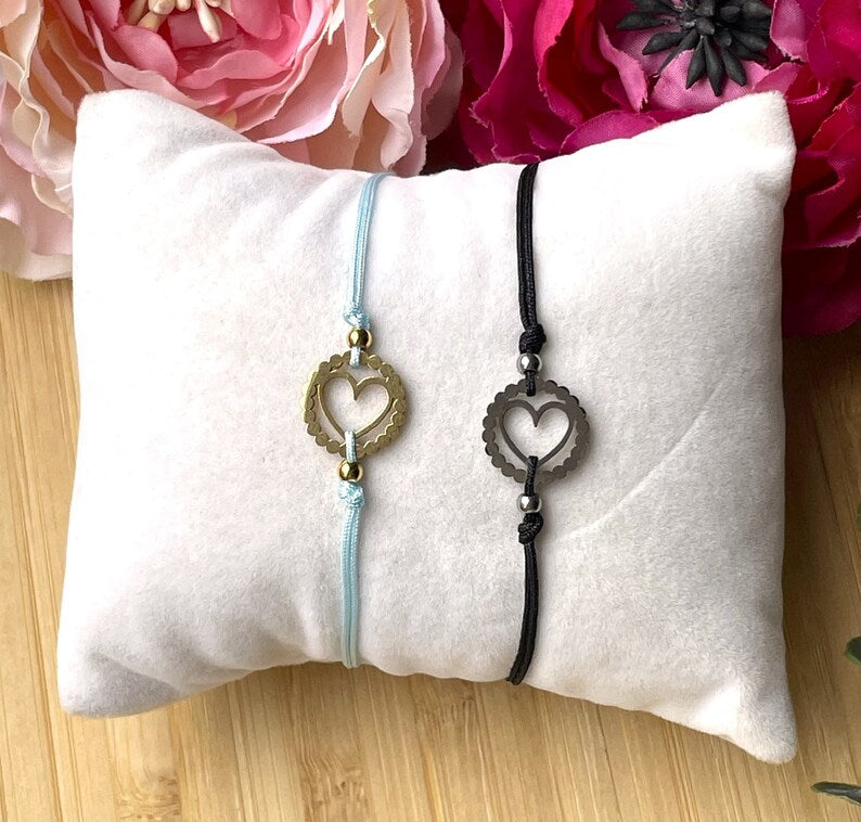 Edelstahl Armband mit Herz - Filigranes Armband