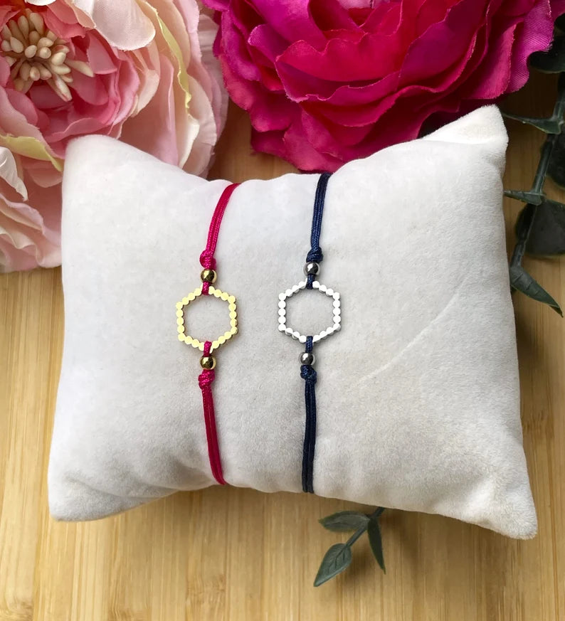 Edelstahl Hexagon Armband – Minimalistischer Armschmuck