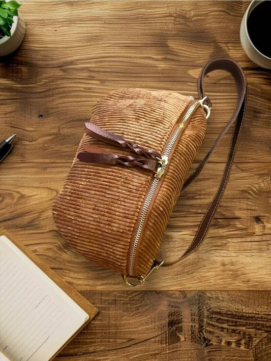 Gürteltasche aus Samtstoff Kamel — Kamel