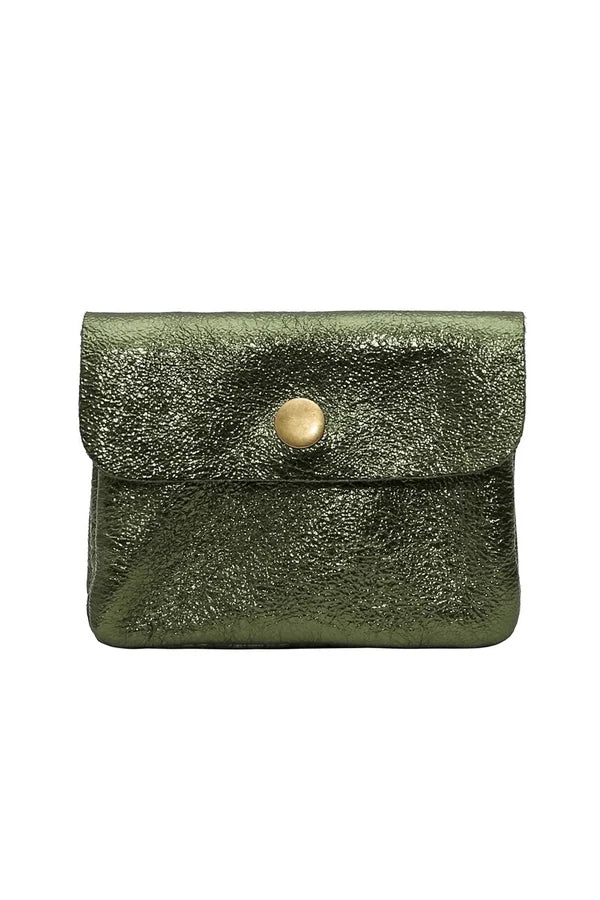 Kleines Lederportemonnaie Metallic "Sina"