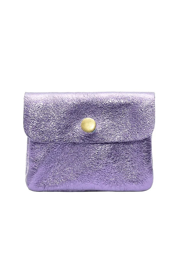 Kleines Lederportemonnaie Metallic "Sina"