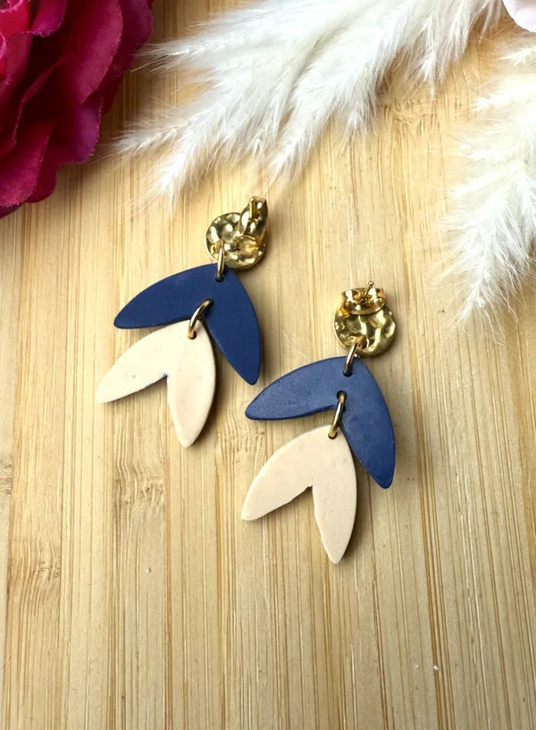 Handgemachte Statement-Ohrringe – Handgemachte Statement-Ohrringe – Blau & Leo