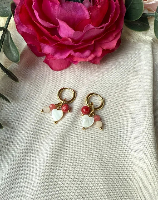 Herz Schmuckset "pink Rosi" aus goldenem Edelstahl – zart, romantisch & zeitlos