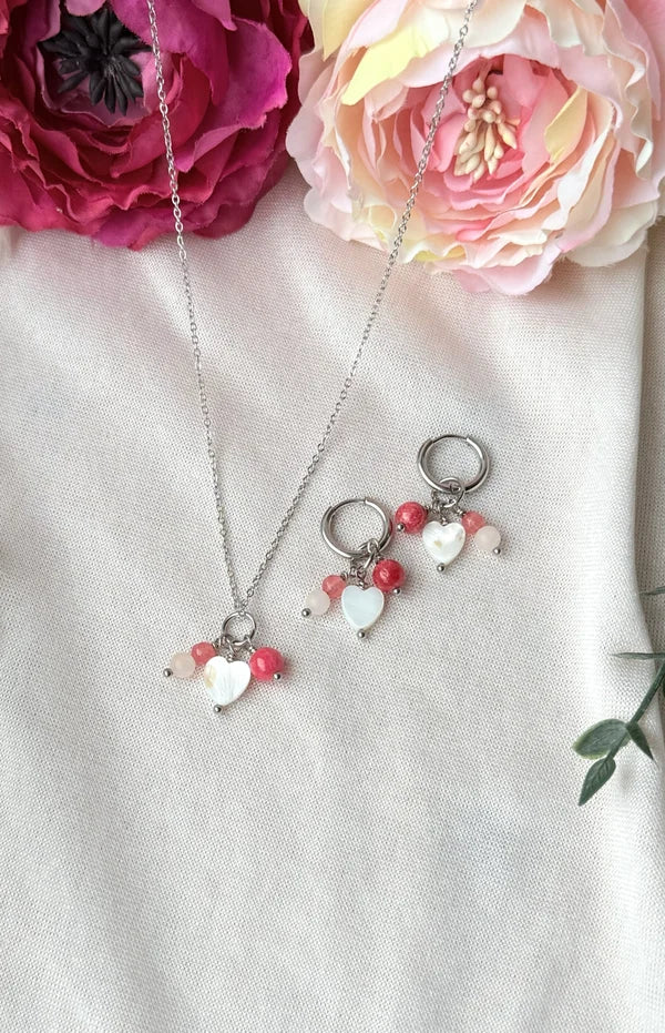 Herz Schmuckset "pink Rosi" aus Edelstahl – zart, romantisch & zeitlos