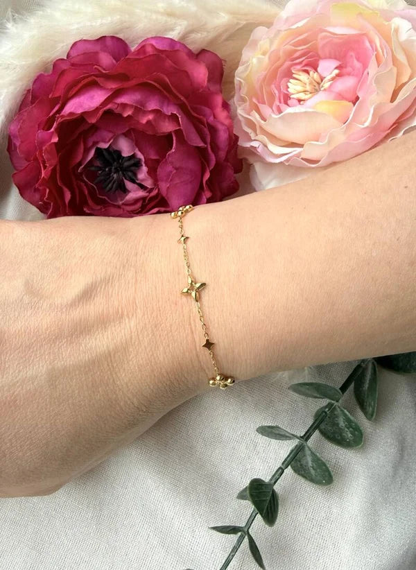 Edelstahlarmband in "Sina" Gold