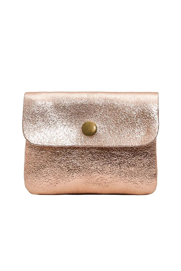 Kleines Lederportemonnaie Metallic "Sina"