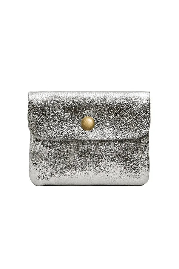 Kleines Lederportemonnaie Metallic "Sina"